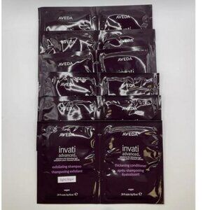 Lot of 6 Aveda Invati Advanced Exfoliating Shampoo Lt Conditioner .34oz 10ml ea